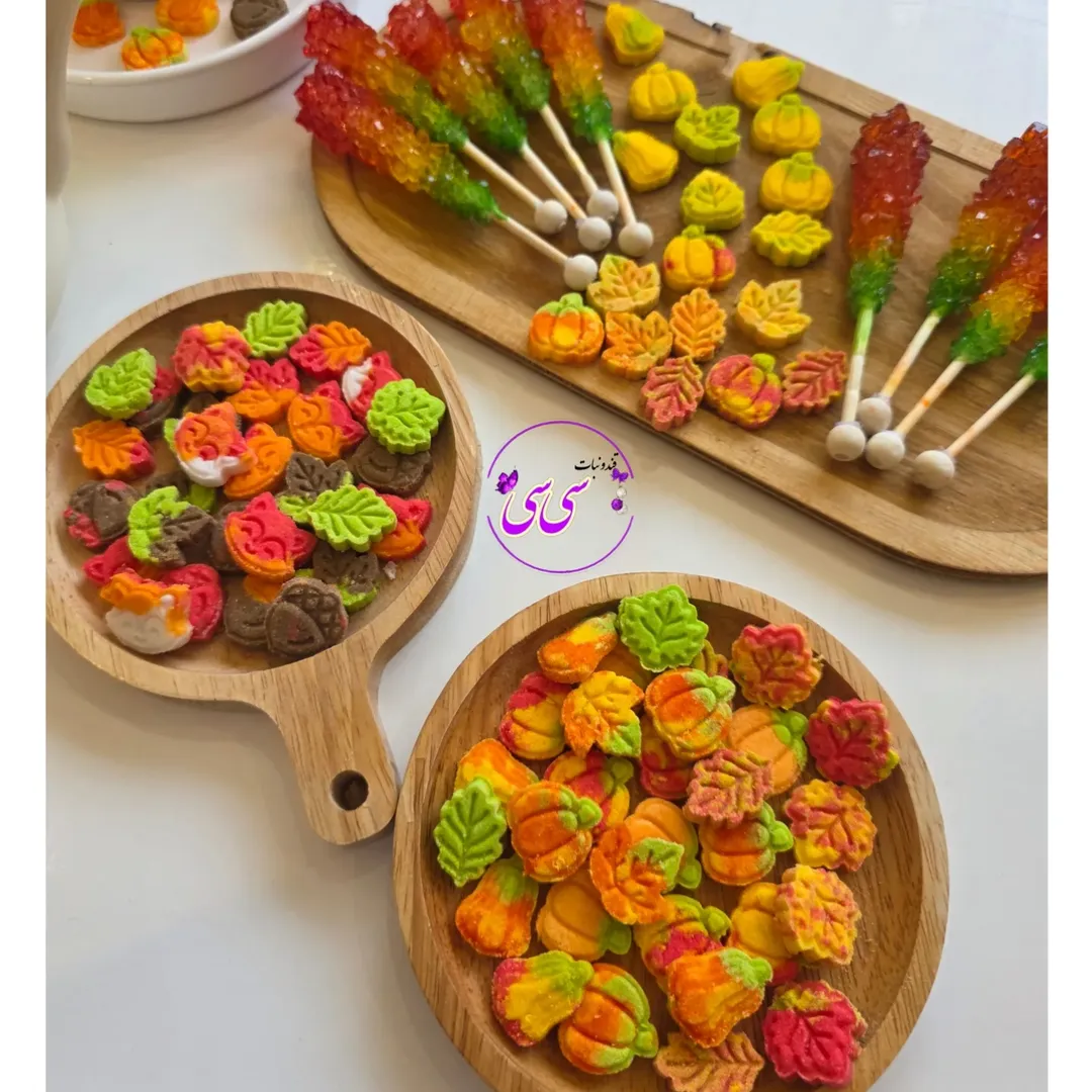 قندرنگی تزیینی فانتزی میوه ای تم پاییزه ۲۲۰گرمی